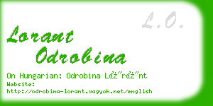 lorant odrobina business card